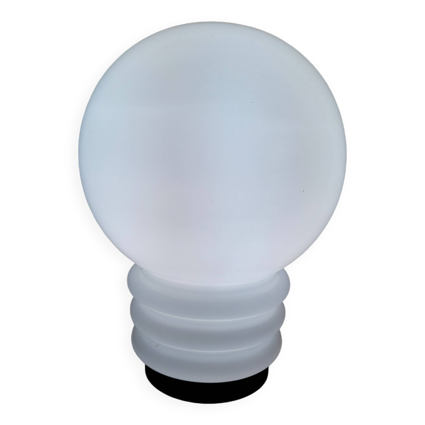 Lampe opaline vintage années 70 style ampoule