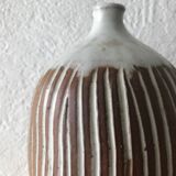 Large enamelled sandstone vase