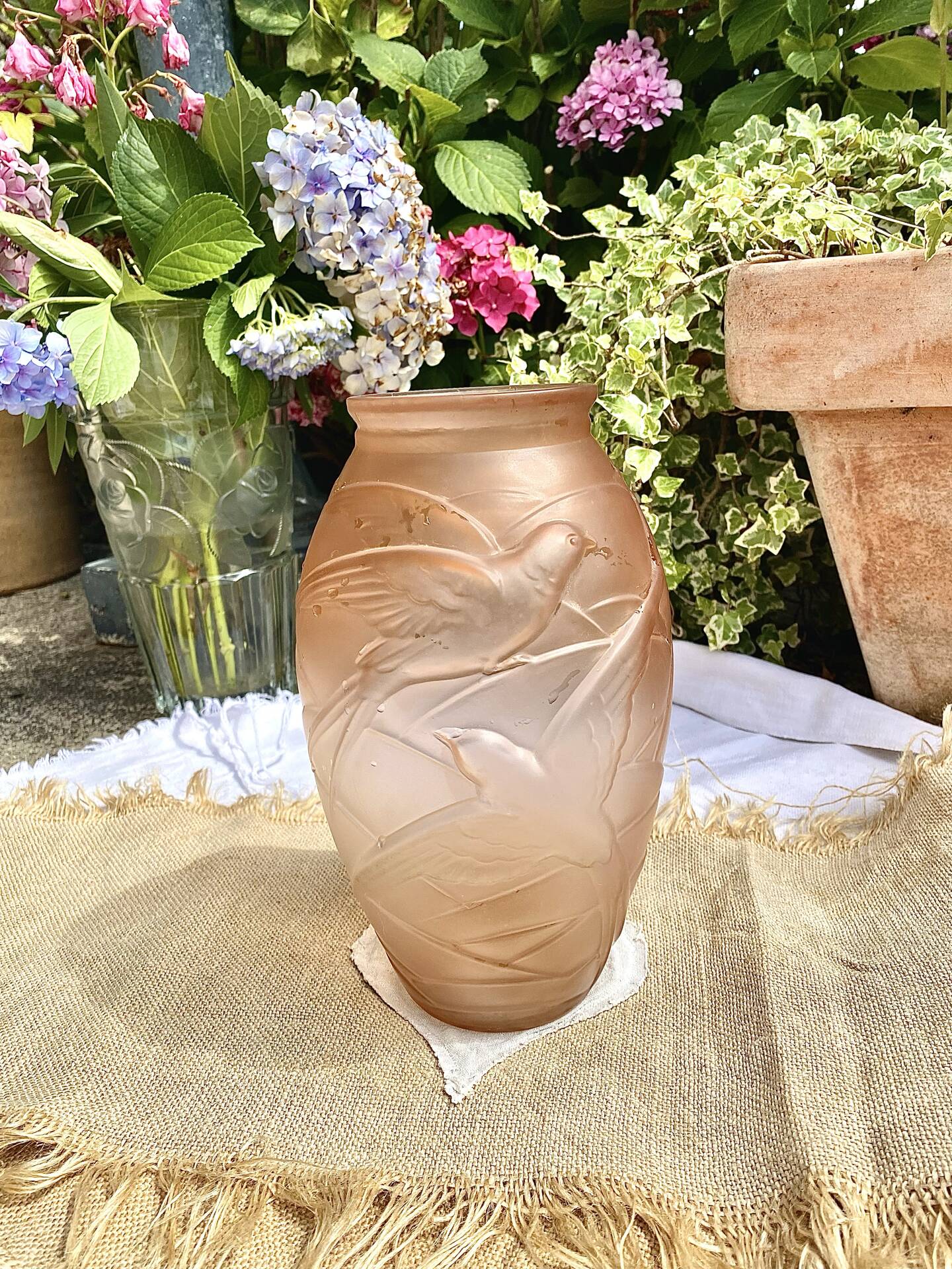 Art Deco vase suchon neveusel birds