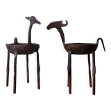 Zoomorphic wrought iron pocket emptier