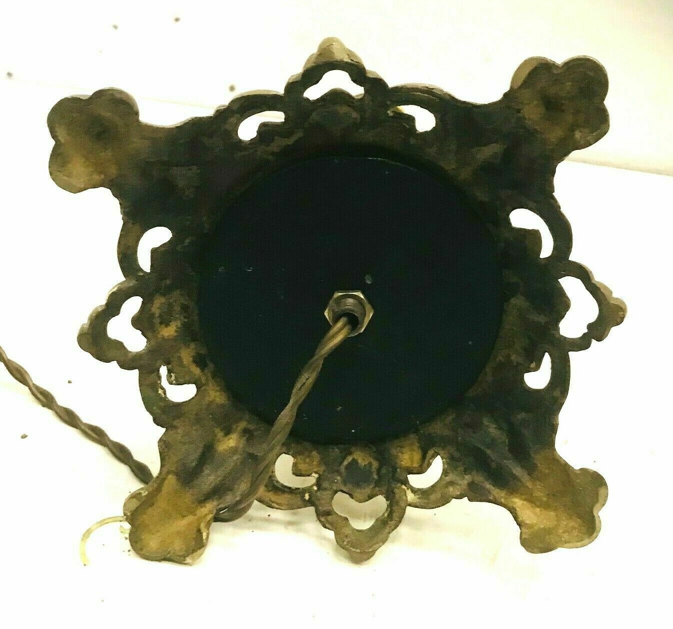 20th century bronze and porcelain lamp foot
