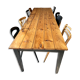 Solid wood farmhouse table for 10 people, 276 cm.