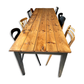 Table de ferme bois massif  10 personnes 276 cm