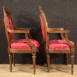 Pair of walnut armchairs from XIXth century