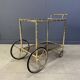 Brass faux bamboo bar cart, Orsenigo Italy, 1970s