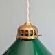 Art Deco pendant light in conical green opaline, 1920s-30s