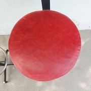 pair of high stools, leather, vintage, industrial