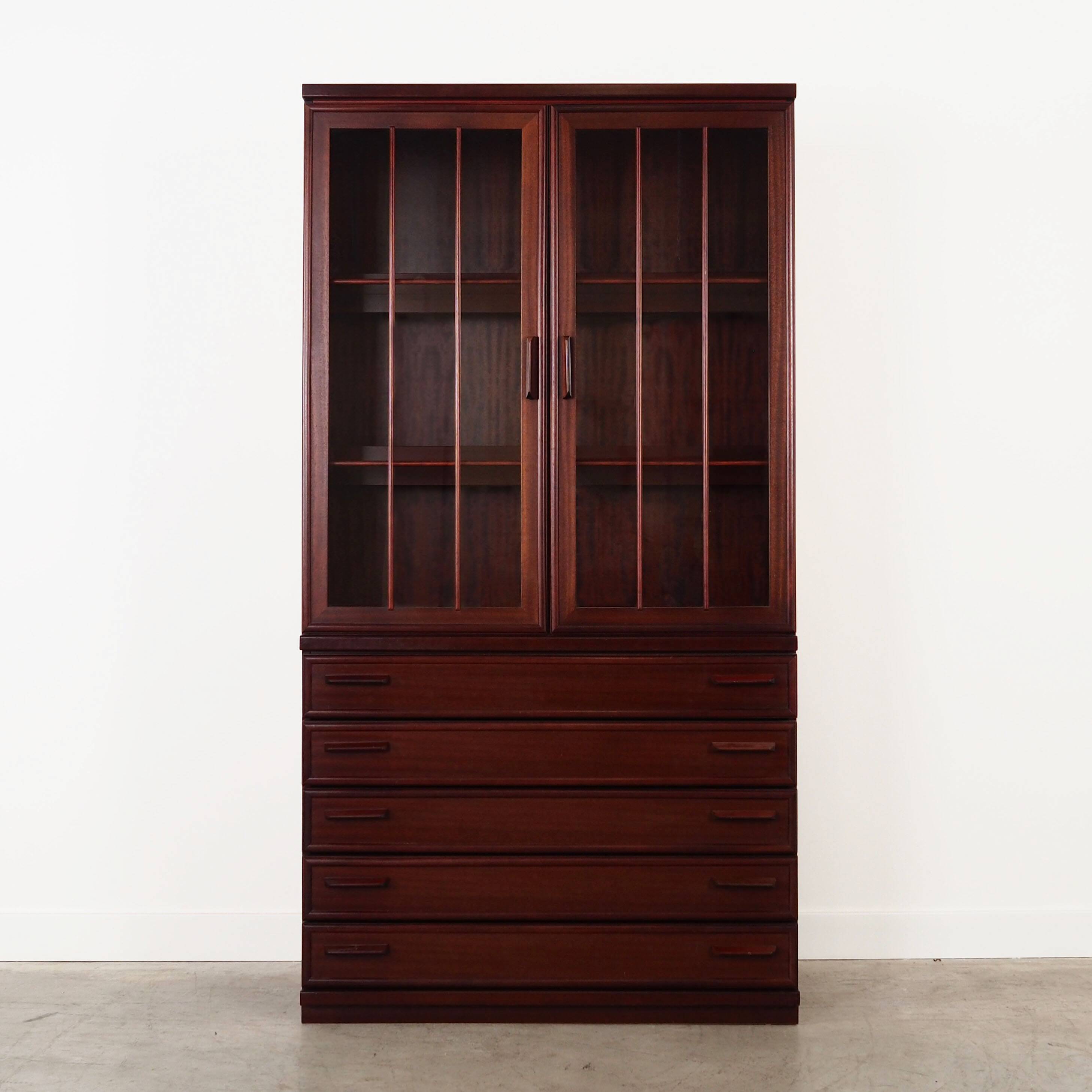 Mahogany showcase, Danish design, 1970s, production: Denmark