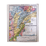 Old Jura school map and Rhodanian corridor