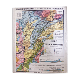 Old Jura school map and Rhodanian corridor
