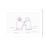 Illustration A4 Naiade No. 7/8 Brittany blue bather