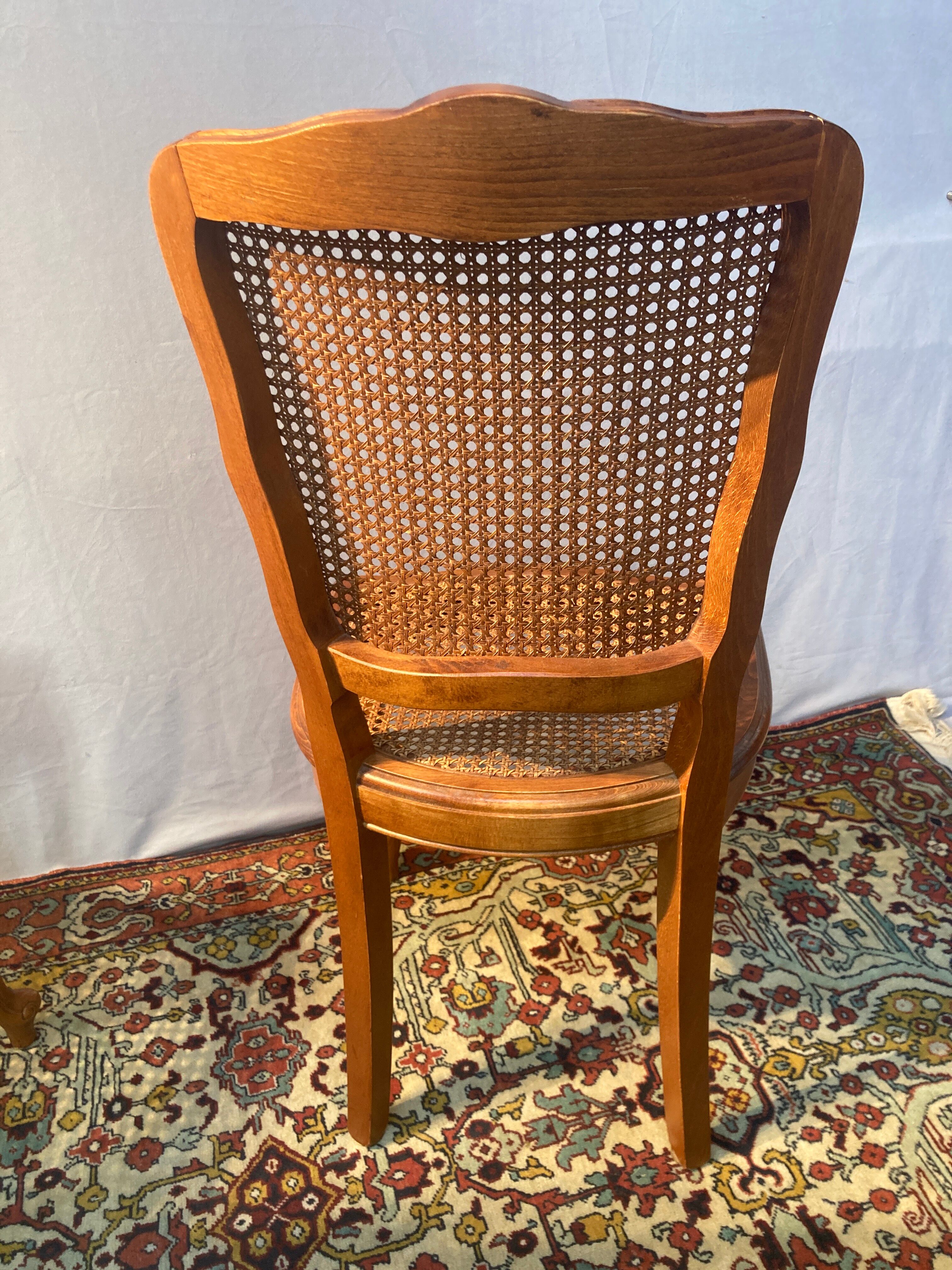Pair of canned chairs