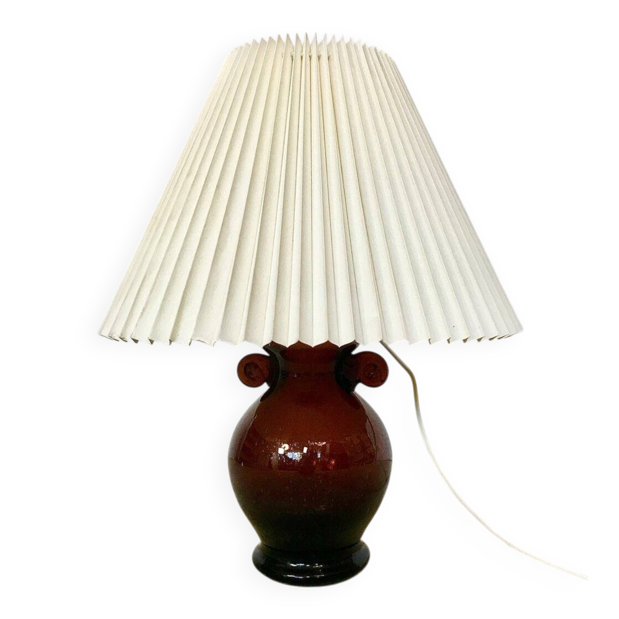 Vintage Italian Murano glass amphora-shaped table lamp, 1950s
