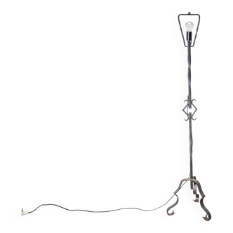 Lampadaire brutaliste en fer forgé