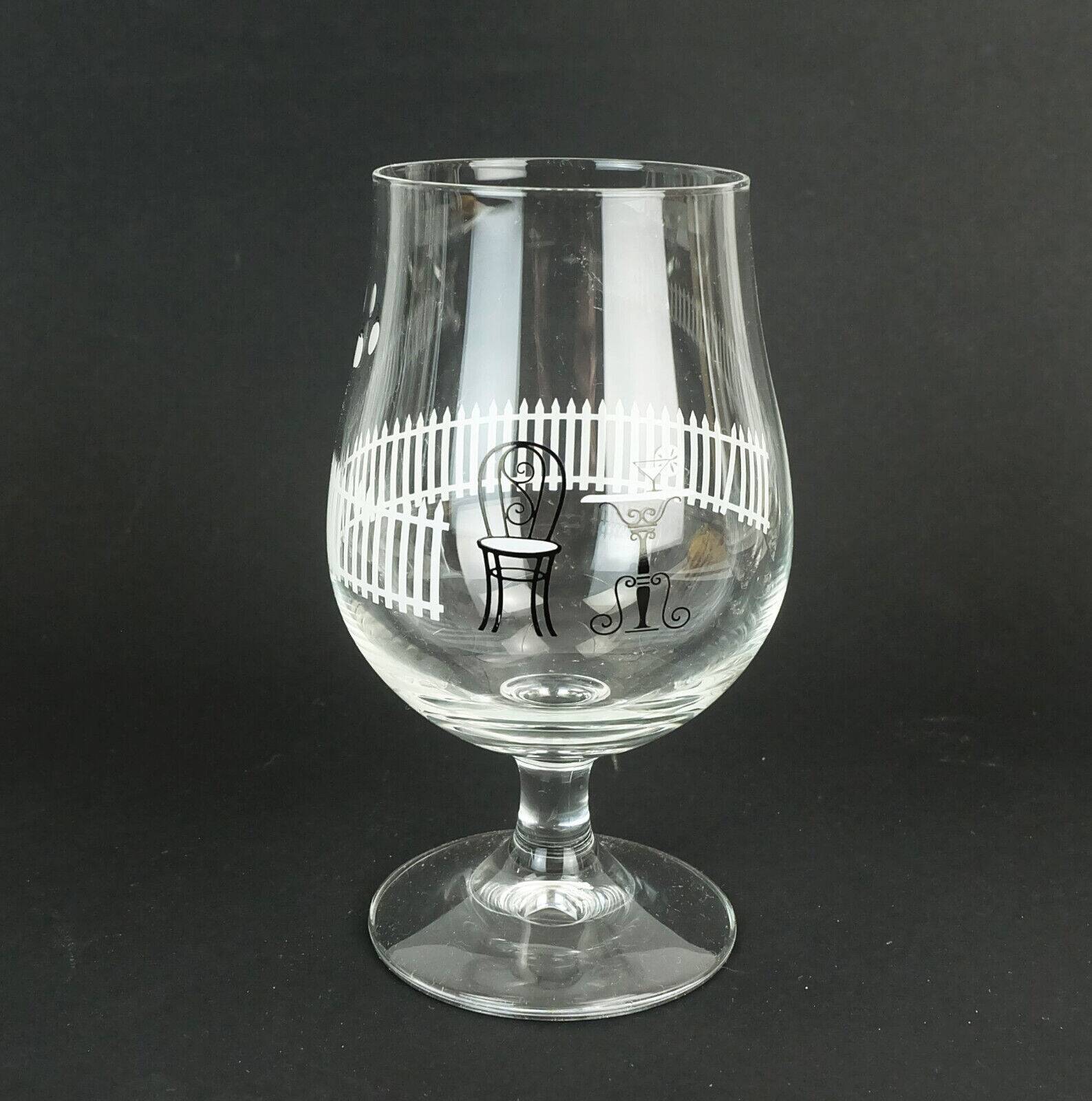 Set of 6 mid century cocktail glasses with beautiful decor 1950s 1960s glasses