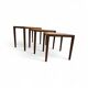 Ensemble de 3 tables gigognes en chêne massif / Henry Walter Klein pour Bramin / 1970