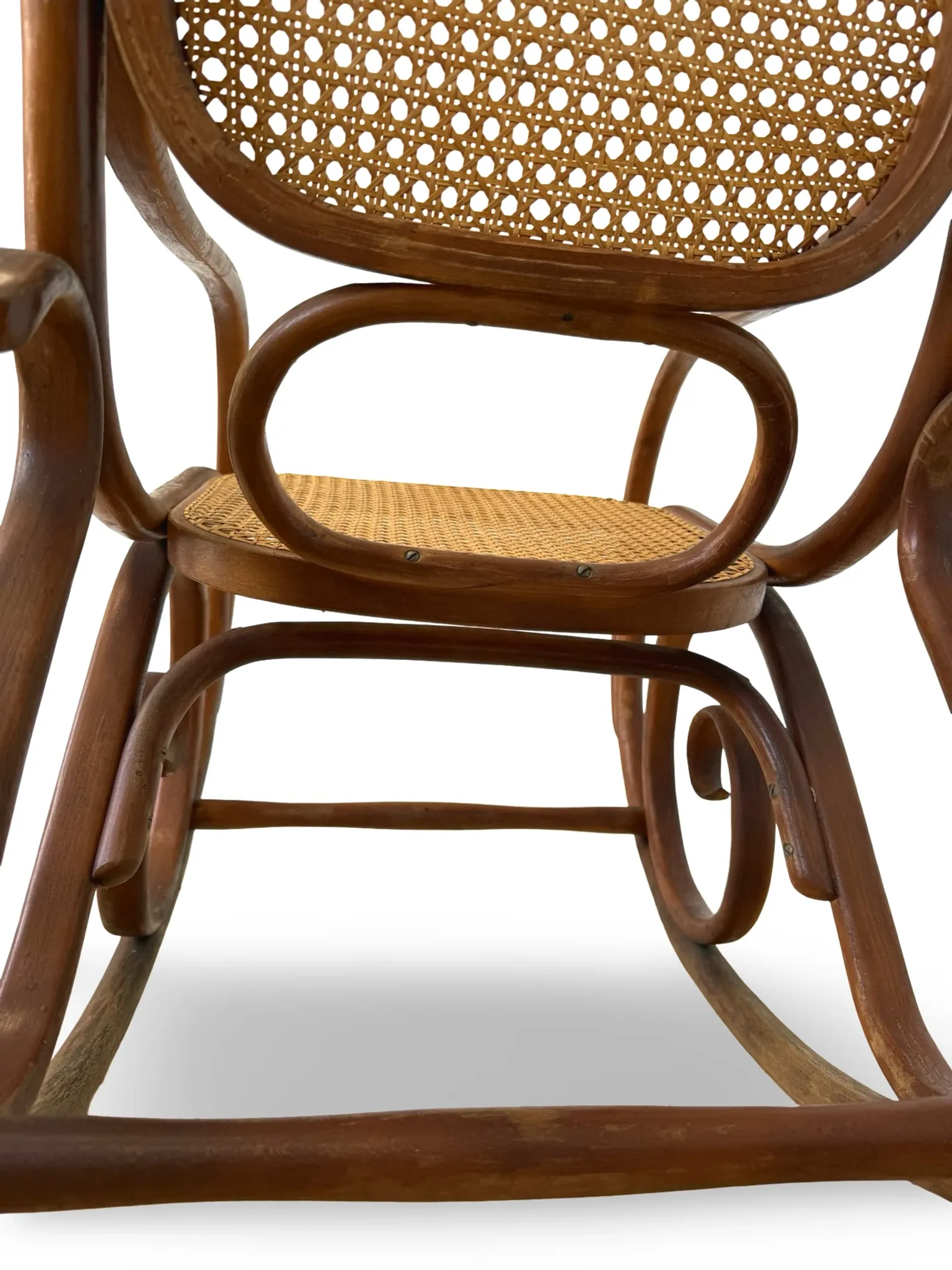Vintage Bentwood Rocking Chair in the Thonet Tradition, by FMG, 1940s/