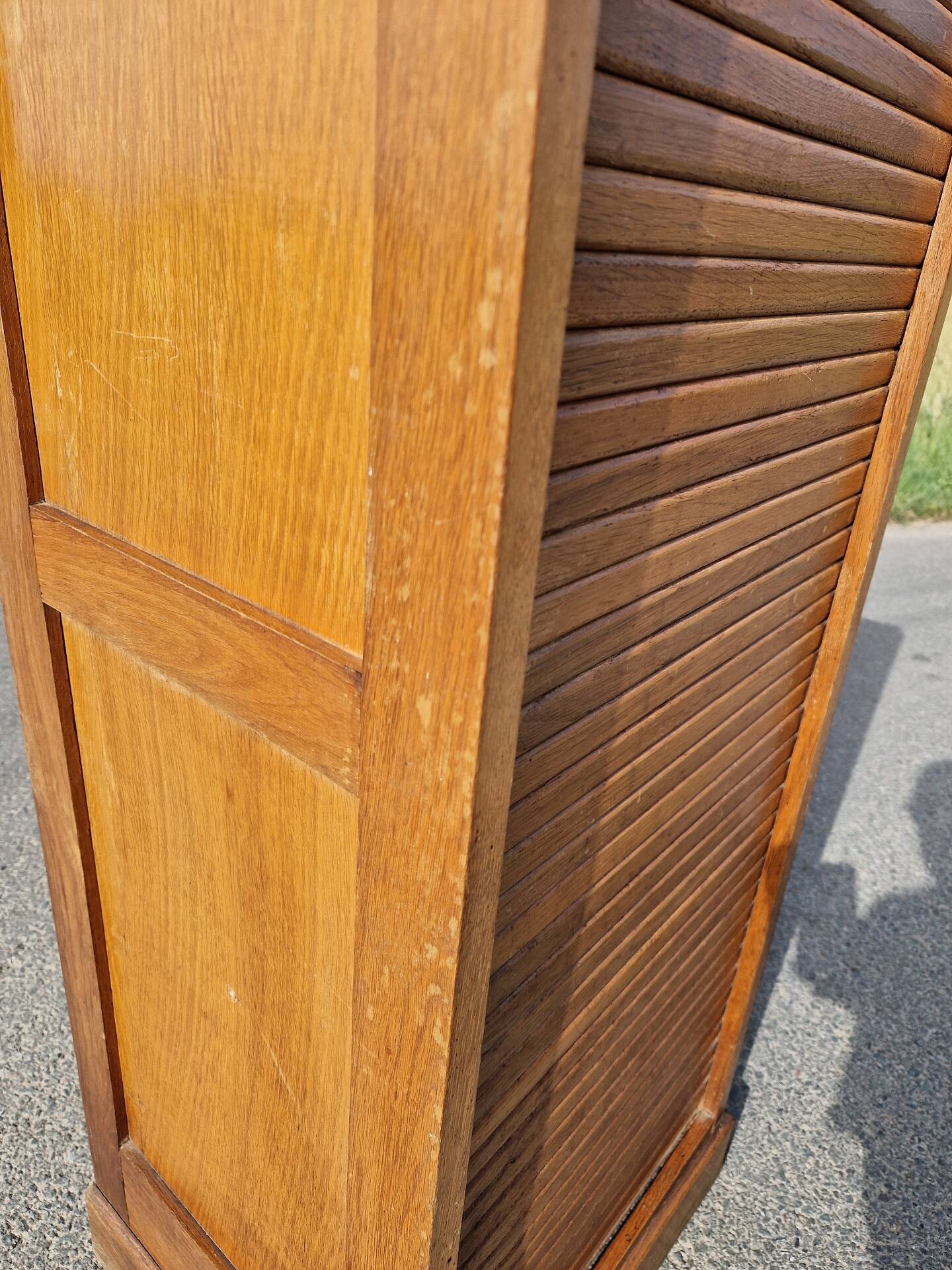 Art Deco filing cabinet with curtain 120 cm