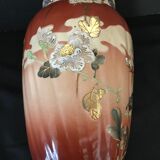 Vase - enamelled faïence with hand-painted gilding