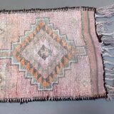 Vintage Turkish  Tribal Runner 460x83 cm veg dye wool rug tribal, handmade