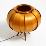 Very rare Mid Century Modern birch bentwood lamella tripod Table Lamp