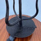 Brutalist wrought iron candlestick holder