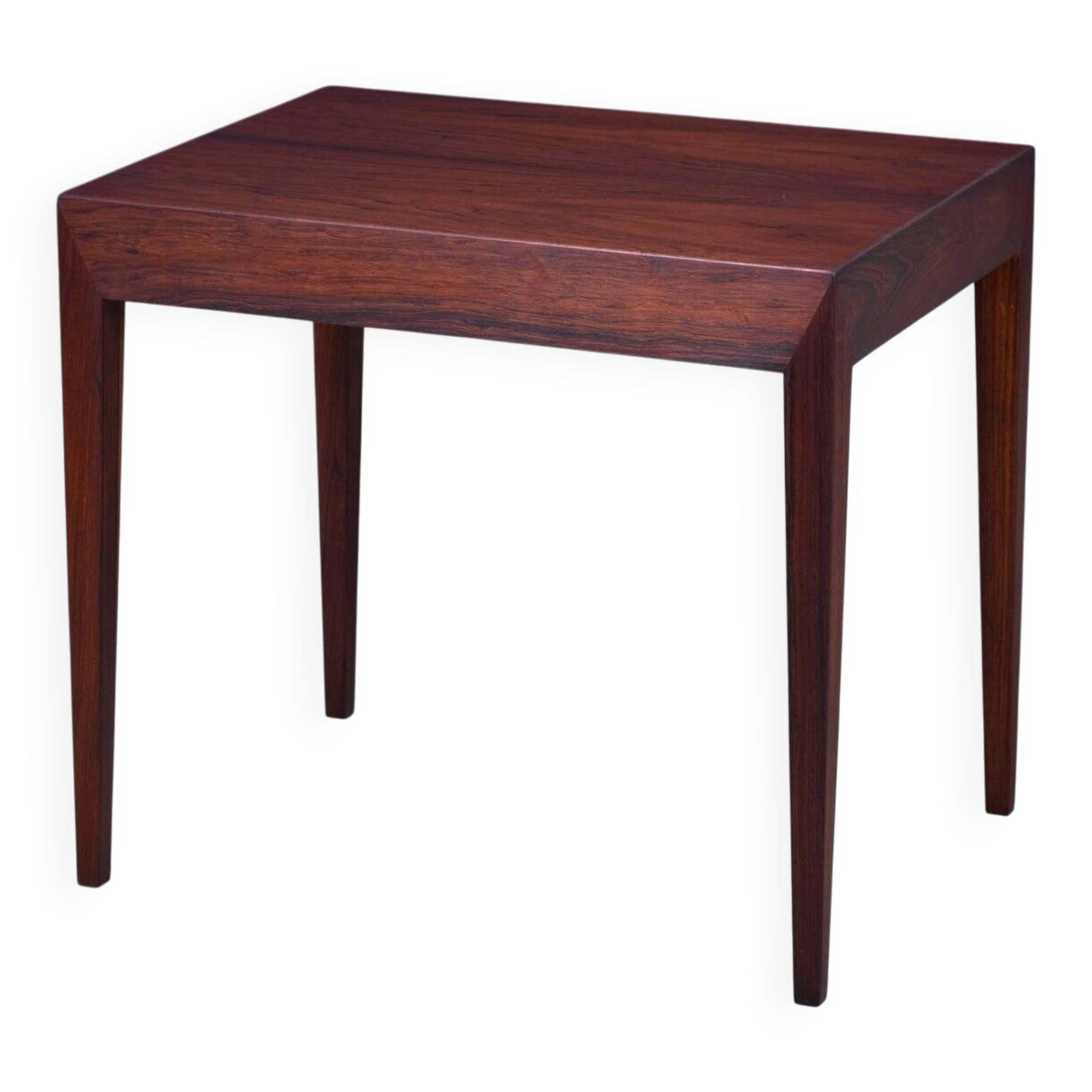 Side Table with Drawer in Rosewood by Severin Hansen for Haslev Møbelsnedkeri, 1950s