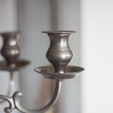 Chandelier with 5 lights, large candelabrum, candle holder, interior decoration.