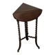 Small walnut side table with drop leaf and twisted legs – 20th century
