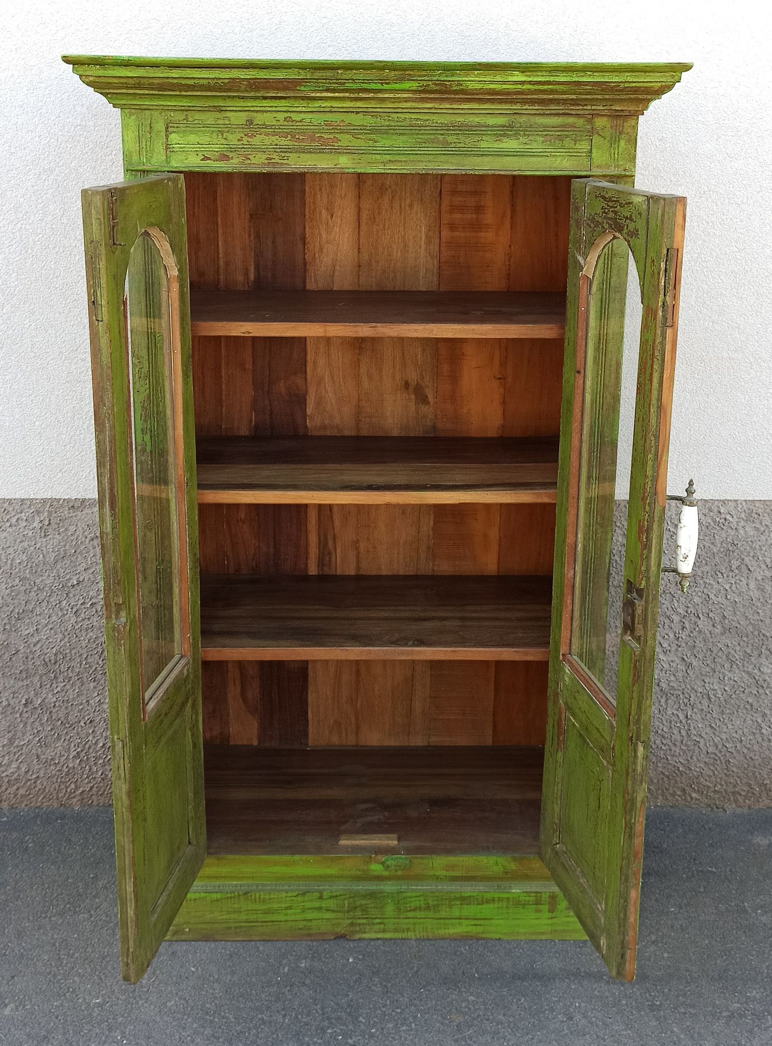 Wooden glass cabinet