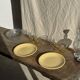 Set of 2 large yellow plates without brand D25.5