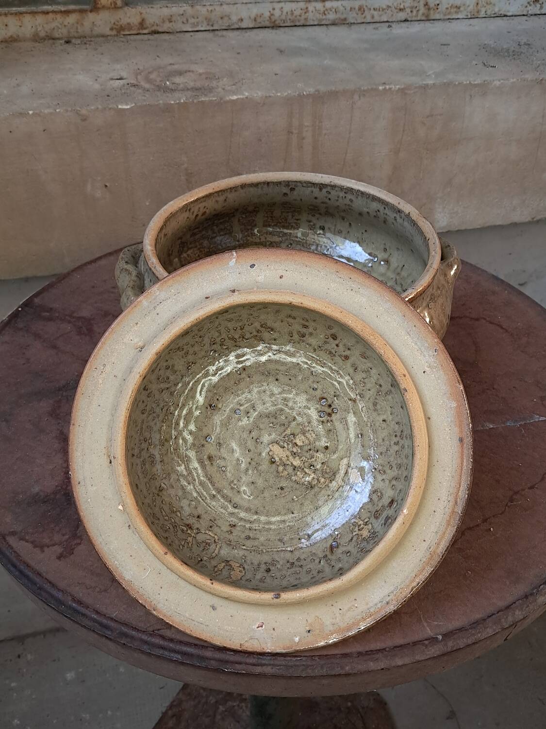 Glazed stoneware soup tureen