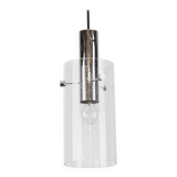 1 of 3 lantern-shaped pendant light with cylindrical glass shade by Limburg, Germany, 1960s.