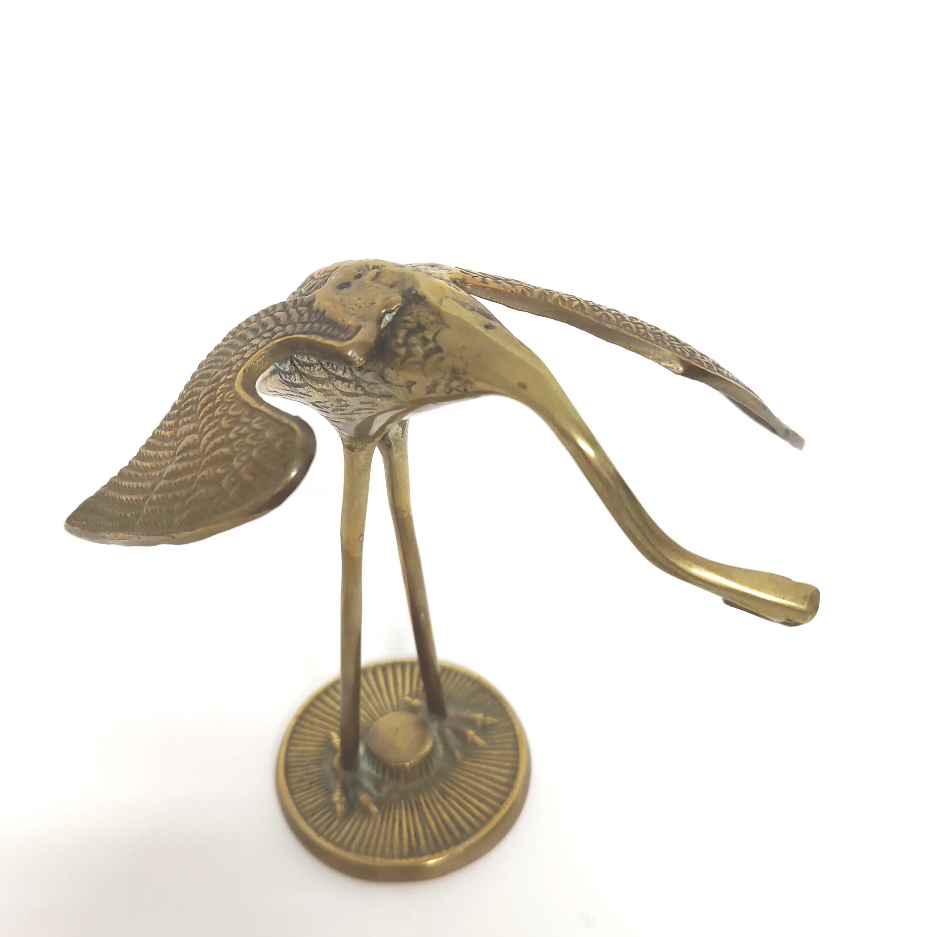 Vintage brass heron