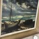 Oil on canvas by Maurice Vlaminck, marine theme.