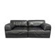 Vintage black leather sofa / daybed, 1970s