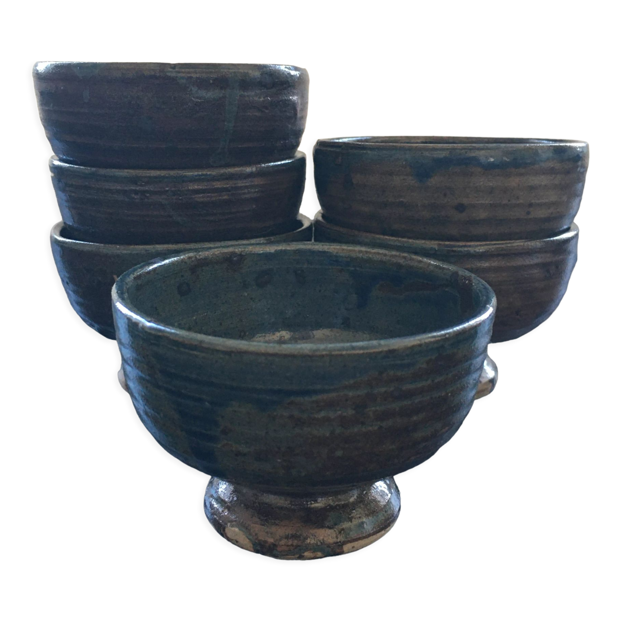 Set of 6 bowls in stoneware