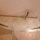 Coffee table end table in metal and black and gold glass - Design 1950/1960