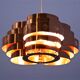 Danish hanging lamp in copper by Werners Schou for Coronell Elektro, 1960s