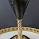 Oeuf d'Autruche, Socle en Laiton/Bronze et Marbre Noir (XIXe - Napoléon III) H: 37 cm | PlaceOddity