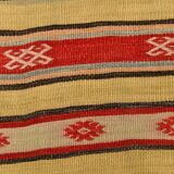 5x9 Pale Orange Kilim Rug, Natural Dyes, Hanknotted Wool Rug, 163x282Cm