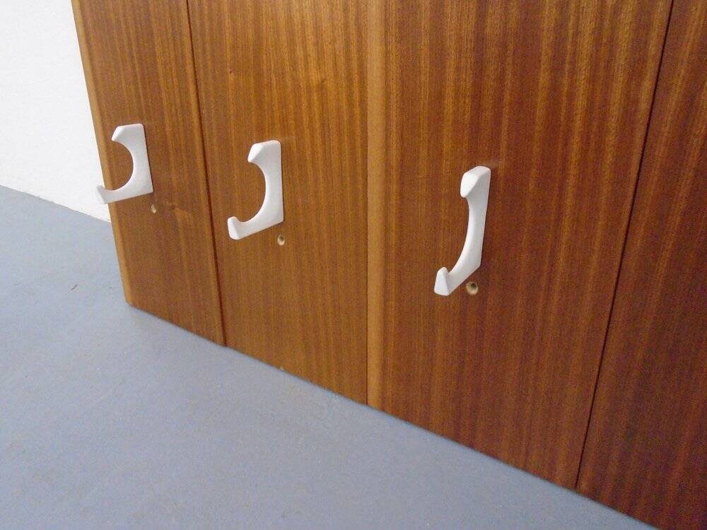 Mid-Century Walnut Wall Unit, 1960s, Set of 8