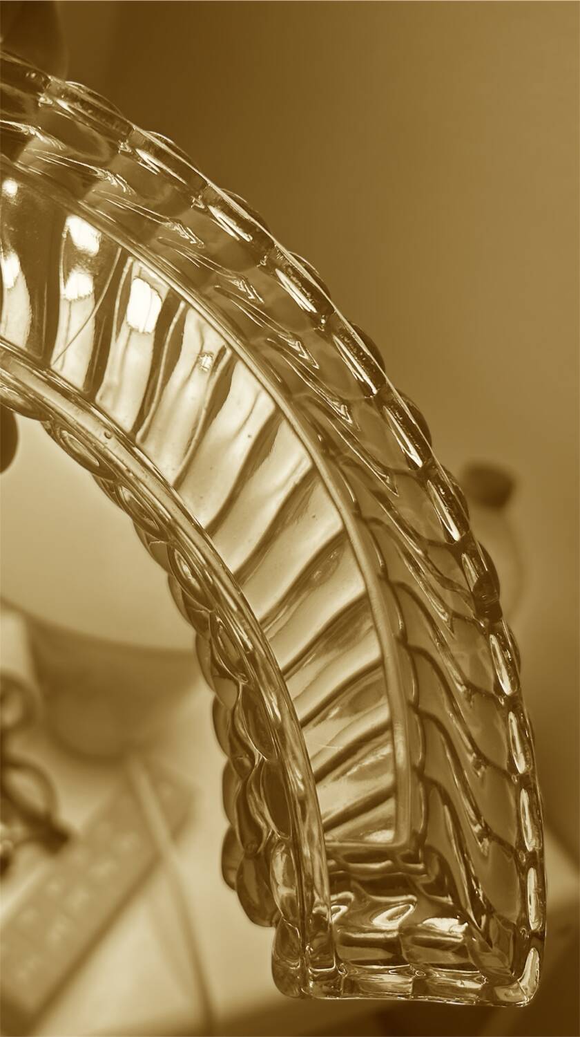 Baccarat signed modular centrepiece in solid crystal.