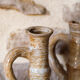 Set of 4 stoneware candle holders Pierre Lion - Puisaye