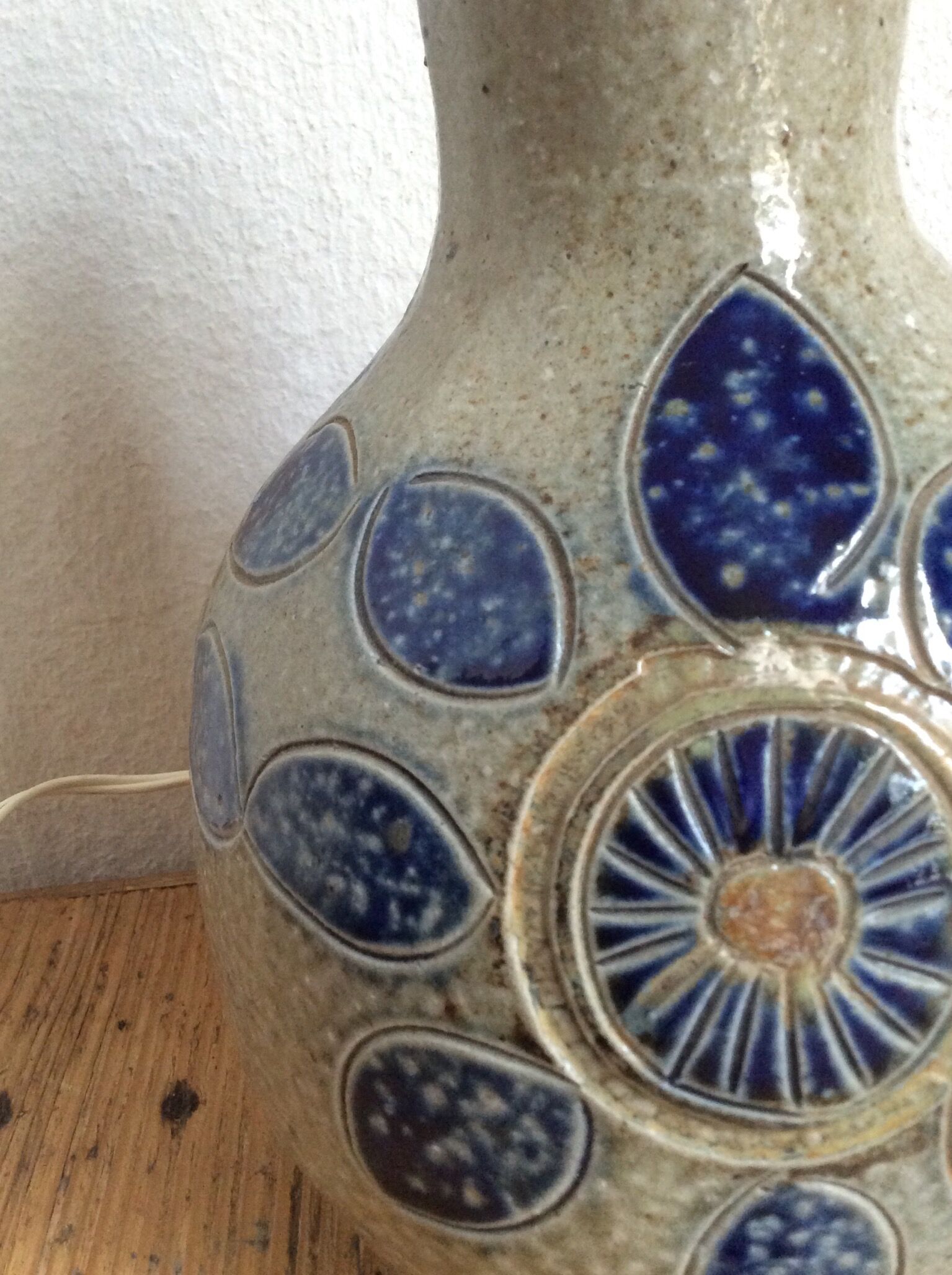 Ceramic lamp foot by Jean Claude Monange, 60s/70s