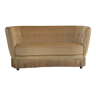 Danish vintage 2 seater "Banana" sofa,  70