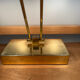Modernist desk or piano lamp in gilded brass - 1970s/80s