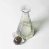 Stylish Spirit Decanter with Grey Original Stopper / Italy / 1960s