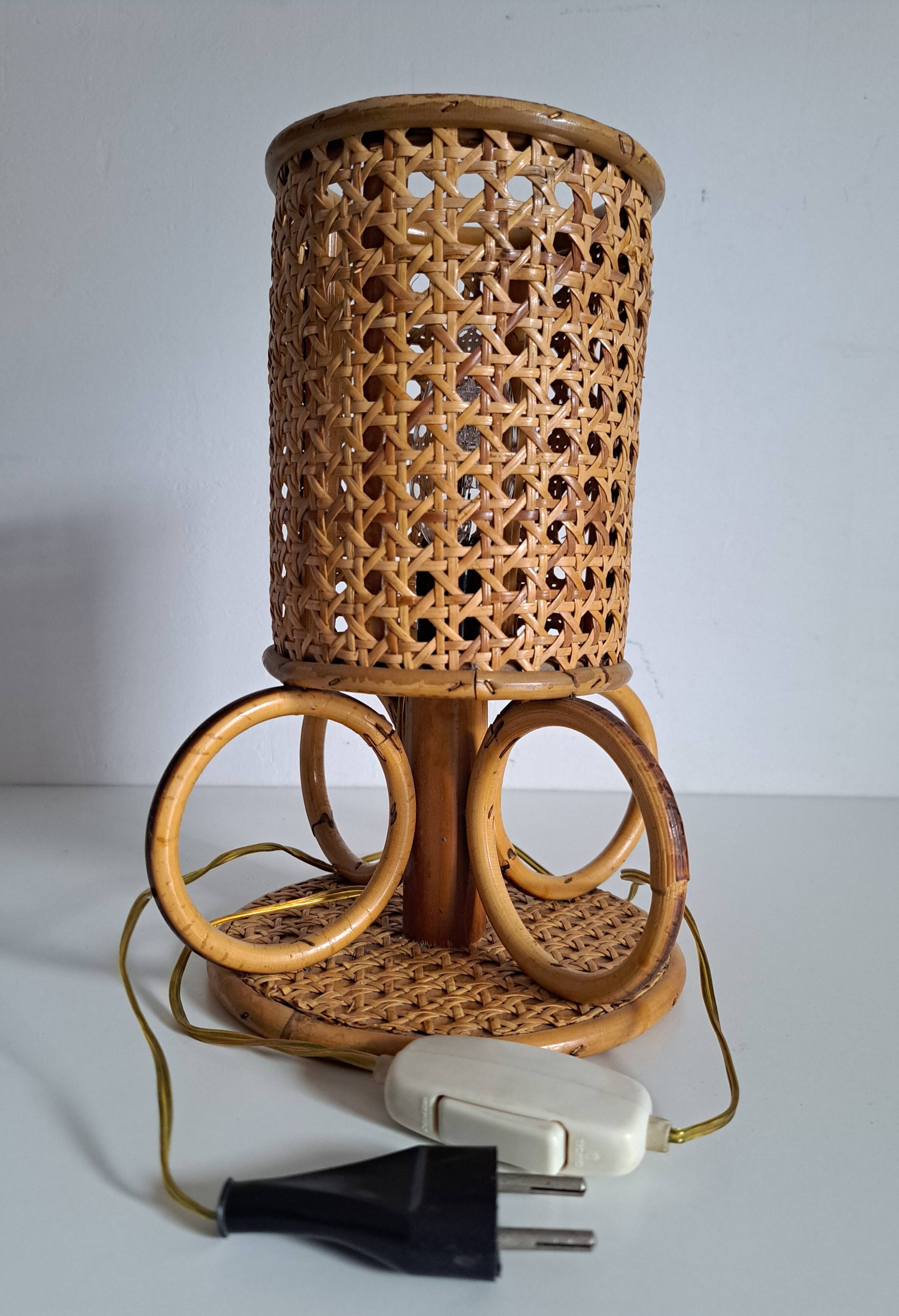 Bamboo bedside lamp and canning