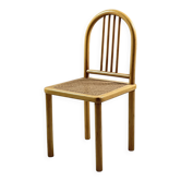 Chaise vintage en bois et cannage